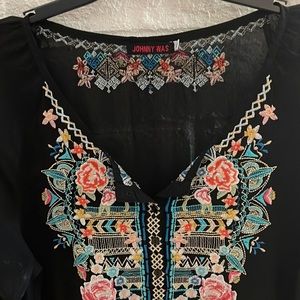 Johnny Was Black Blouse